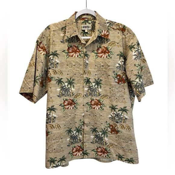 CAMPIA MODA Men’s Tropical Button Down Shirt Size Large - Picture 1 of 3